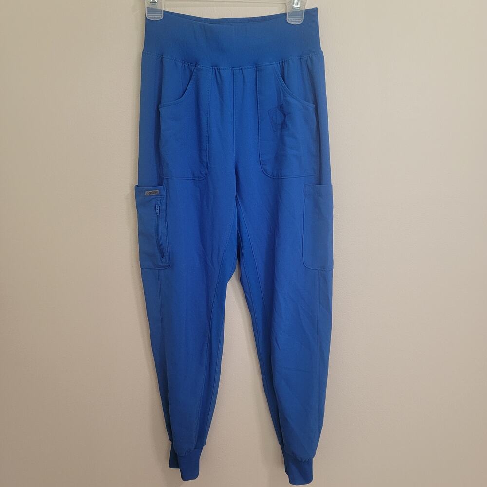 Landau Forward 7-Pocket Cargo Jogger Scrub Pants Royal Blue SZ Small